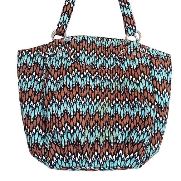 Vera Bradley (Retired) Sierra Stream Double Strap Large Quilted Shoulder Bag - Picture 3 of 10